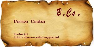 Bense Csaba névjegykártya